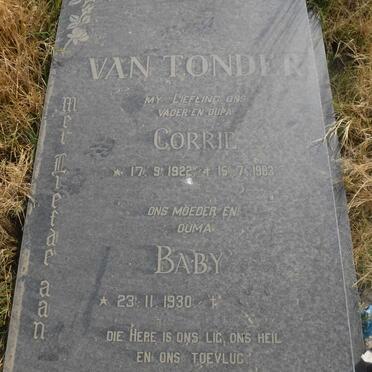 TONDER Corrie, van 1922-1983 &amp; Baby 1930-