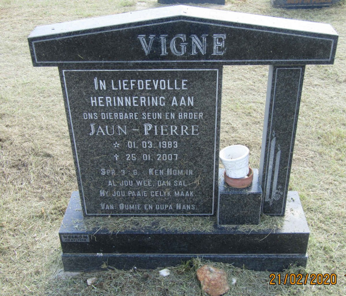 VIGNE Jaun-Pierre 1983-2007