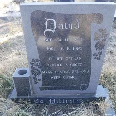 VILLIERS David, de 1941-1985