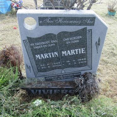 VIVIERS Martin 1943-2006 &amp; Martie 1946-2015