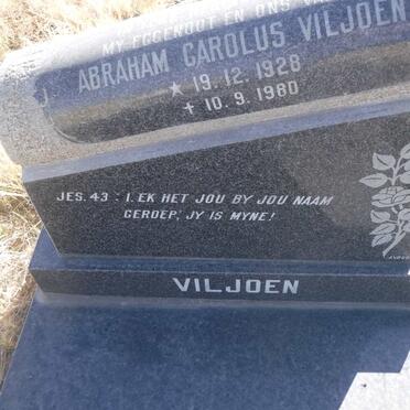 VILJOEN Abraham Carolus 1928-1980
