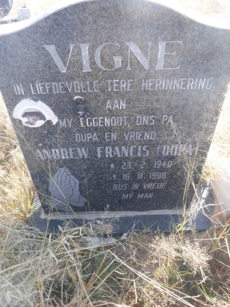 VIGNE Andrew Francis 1940-1996
