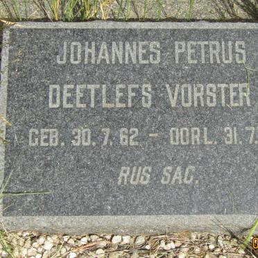 VORSTER Johannes Petrus Deetlefs 1962-1962