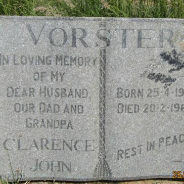 VORSTER Clarence John 1918-1966