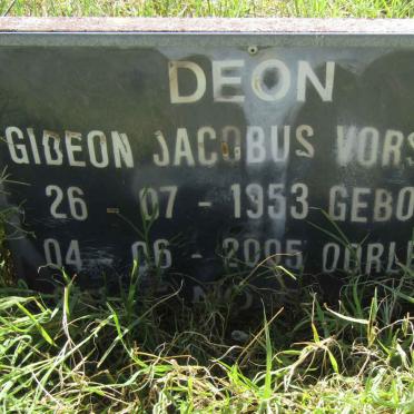 VORSTER Gideon Jacobus 1953-2005