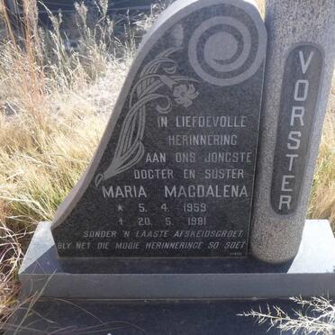 VORSTER Maria Magdalena 1959-1981