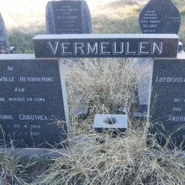VERMEULEN Andries M.G. 1919-1981 &amp; Anna Dorothea 1924-1997