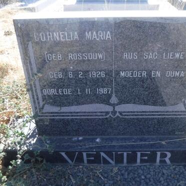 VENTER Cornelia Maria nee ROSSOUW 1926-1987