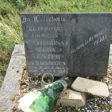 VENTER Catharina  Maria nee BARKHUIZEN 1925-196?