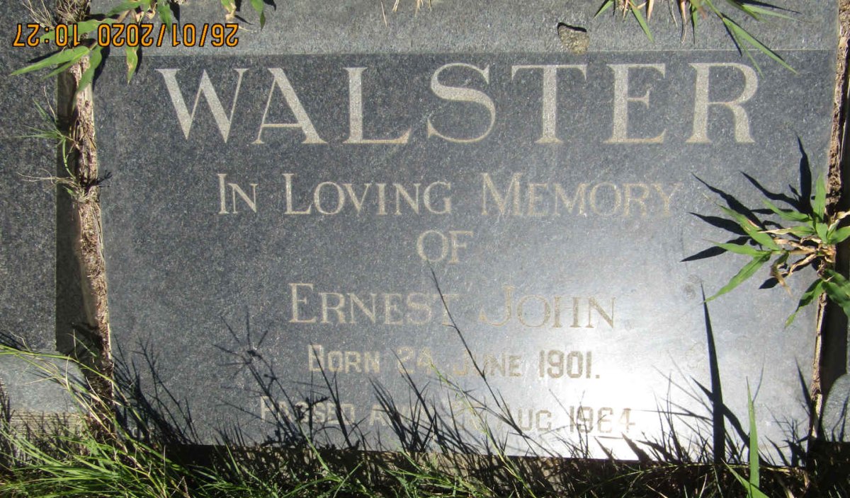 WALSTER Ernest John 1901-1964