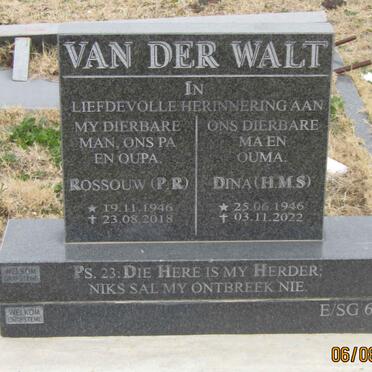 WALT P.R., van der 1946-2018 & H.M.S. 1946-2022