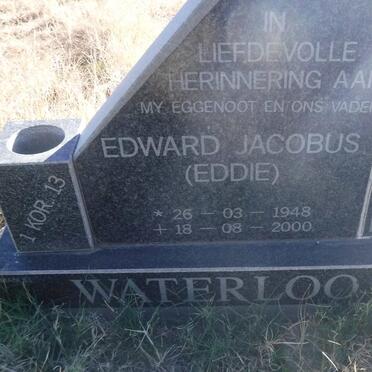 WATERLOO Edward Jacobus 1948-2000