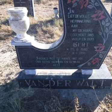 WALT Gert, van der 1940-1998