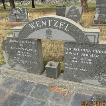 WENTZEL Johannes Petrus 1912-1973 &amp; Wilhelmina Christina Minnie Rocher 1918-2006