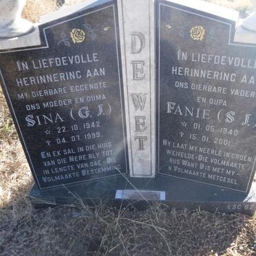 WET S.J., de 1940-2001 &amp; G.J. 1942-1999