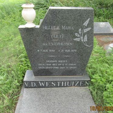 WESTHUIZEN Hilletje Maria, v.d. nee ESTERHUYSEN 1890-1978
