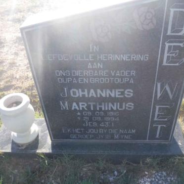 WET Johannes Marthinus, de 1916-1994
