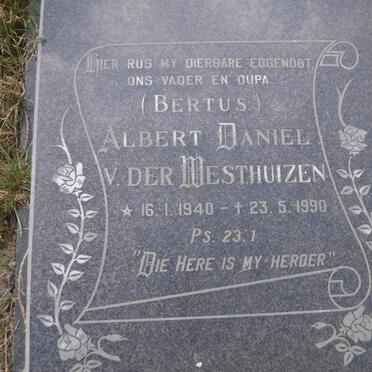 WESTHUIZEN Albert Daniel, v. der 1940-1990