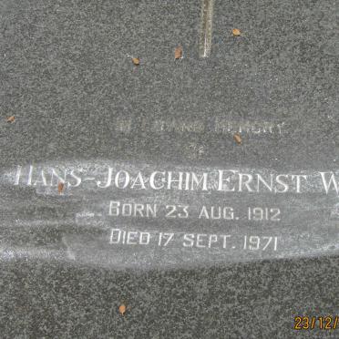 WEIS Hans-Joachim 1912-1971