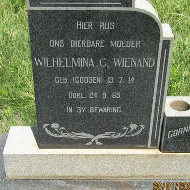 WIENAND Wilhelmina C. nee GOOSEN 1914-1965