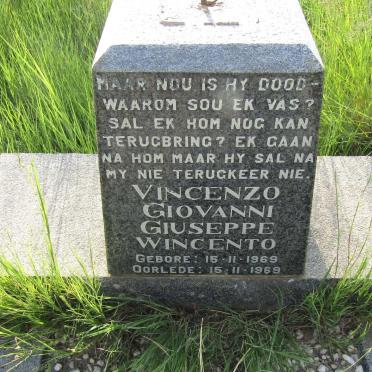 WINCENTO Vincenzo Giovanni Giuseppe 1969-1969