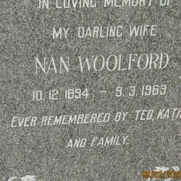 WOOLFORD Nan 1894-1963