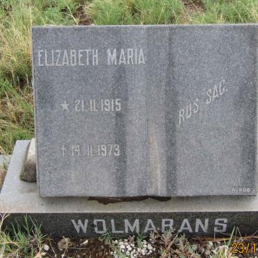 WOLMARANS Elizabeth Maria 1915-1973