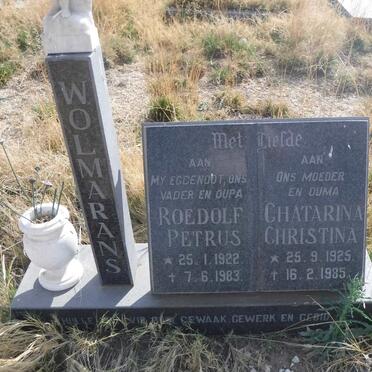 WOLMARANS Roedolf Petrus 1922-1983 &amp; Catharina Christina 1925-1985