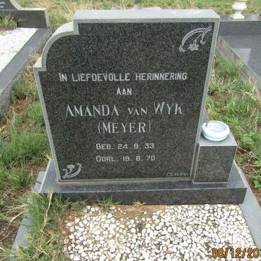 WYK Amanda, van nee MEYER 1933-1970