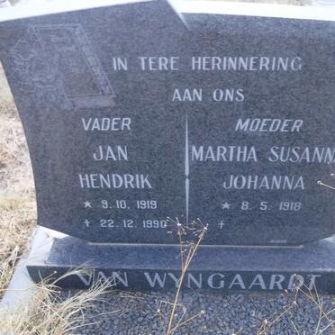 WYNGAARD Carel, van 1965-1992 &amp; Helene VAN NIEKERK 1966-1992