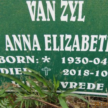 ZYL Anna Elizabeth, van 1930-2018