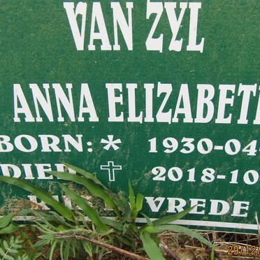 ZYL Anna Elizabeth, van 1930-2018