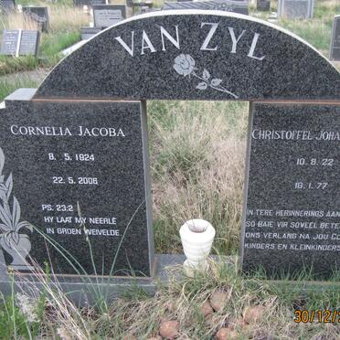 ZYL Christoffel Johan Christiaan, van 1922-1977 &amp; Cornelia Jacoba 1924-2006