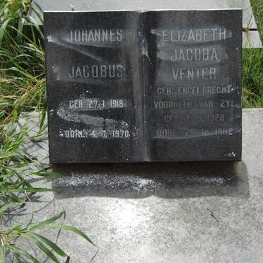 ZYL Johannes Jacobus, van 1918-1970 :: VENTER Elizabeth Jacoba voorheen VAN ZYL nee ENGELBRECHT 1928-1982