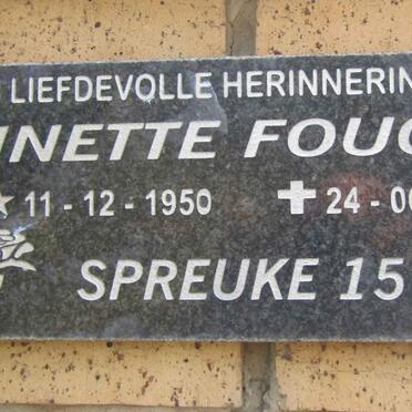 FOUCHE Linette 1950-2018