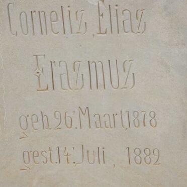 ERASMUS Cornelis Elias 1878-1882