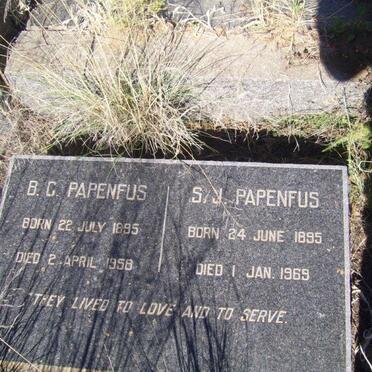 PAPENFUS B.C. 1895-1958 &amp; S.J. 1895-1969