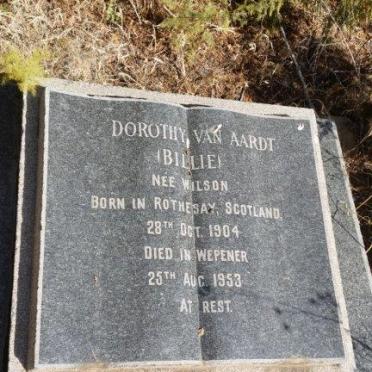 AARDT Dorothy, van nee WILSON 1904-1953