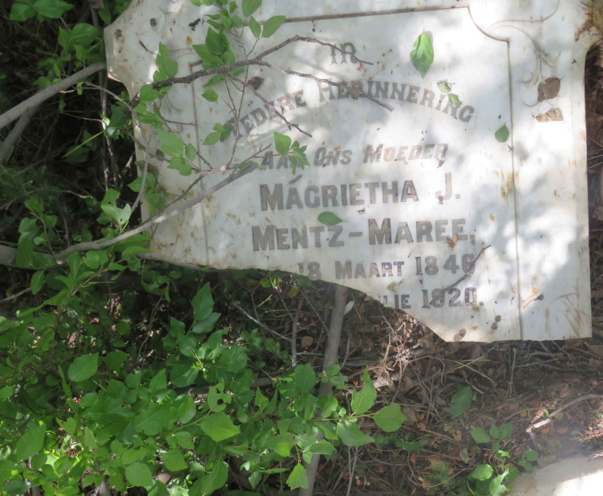 MENTZ Magrietha J., MAREE 1846-1920