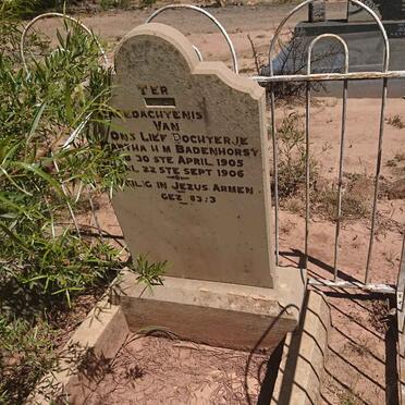 BADENHORST Martha H.M. 1905-1906