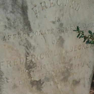 BECKER Frederick L.L. 1855-1890