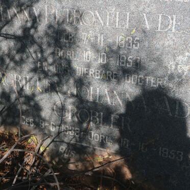 BRUIN Johanna Petronella, de 1935-1953 :: GROBLER Magrietha Johanna Adriana 1939-1953