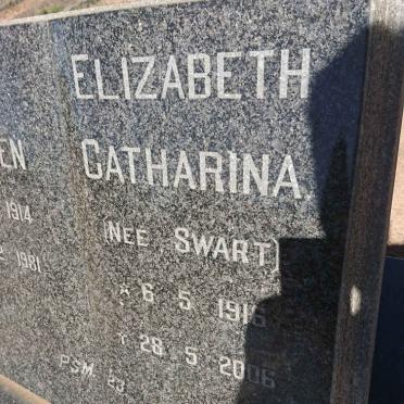 BRUYN David Stephen, de 1914-1981 &amp; Elizabeth Catharina SWART 1916-2006