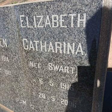 BRUYN David Stephen, de 1914-1981 &amp; Elizabeth Catharina SWART 1916-2006