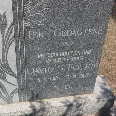 FOURIE David S. 1912-1966
