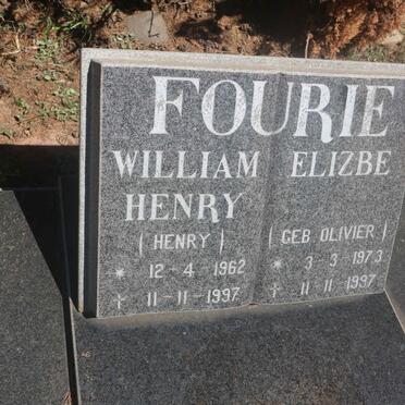 FOURIE William Henry 1962-1997 &amp; Elizbe OLIVIER 1973-1997