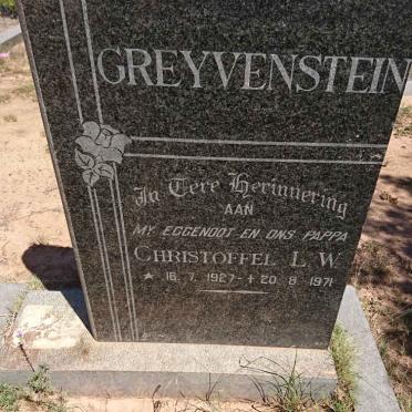 GREYVENSTEIN Christoffel L.W. 1927-1971