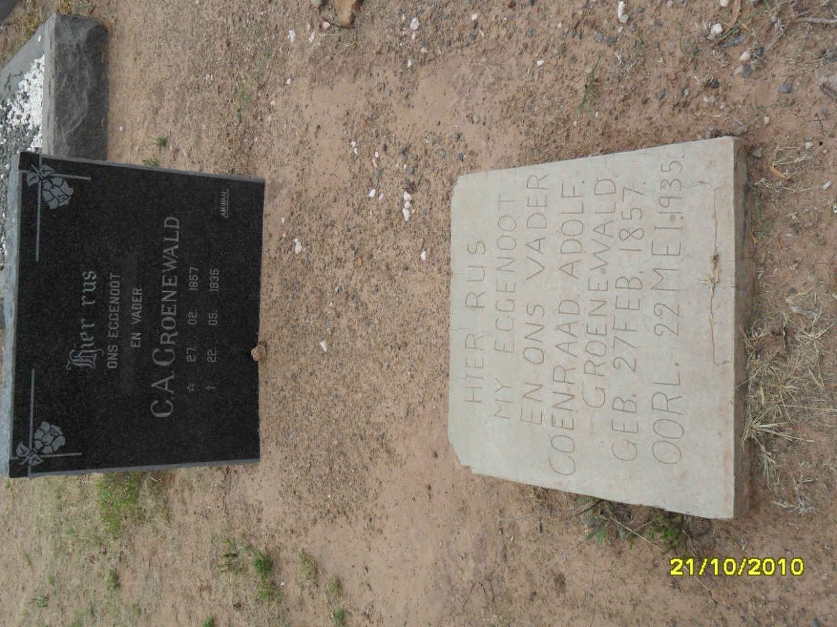 GROENEWALD Coenraad Adolf 1857-1935
