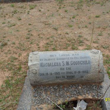 GOODCHILD Magdalena S.M. nee COX 1915-1952