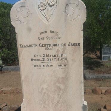 JAGER Elizabeth Gertruida, de 1873-1924